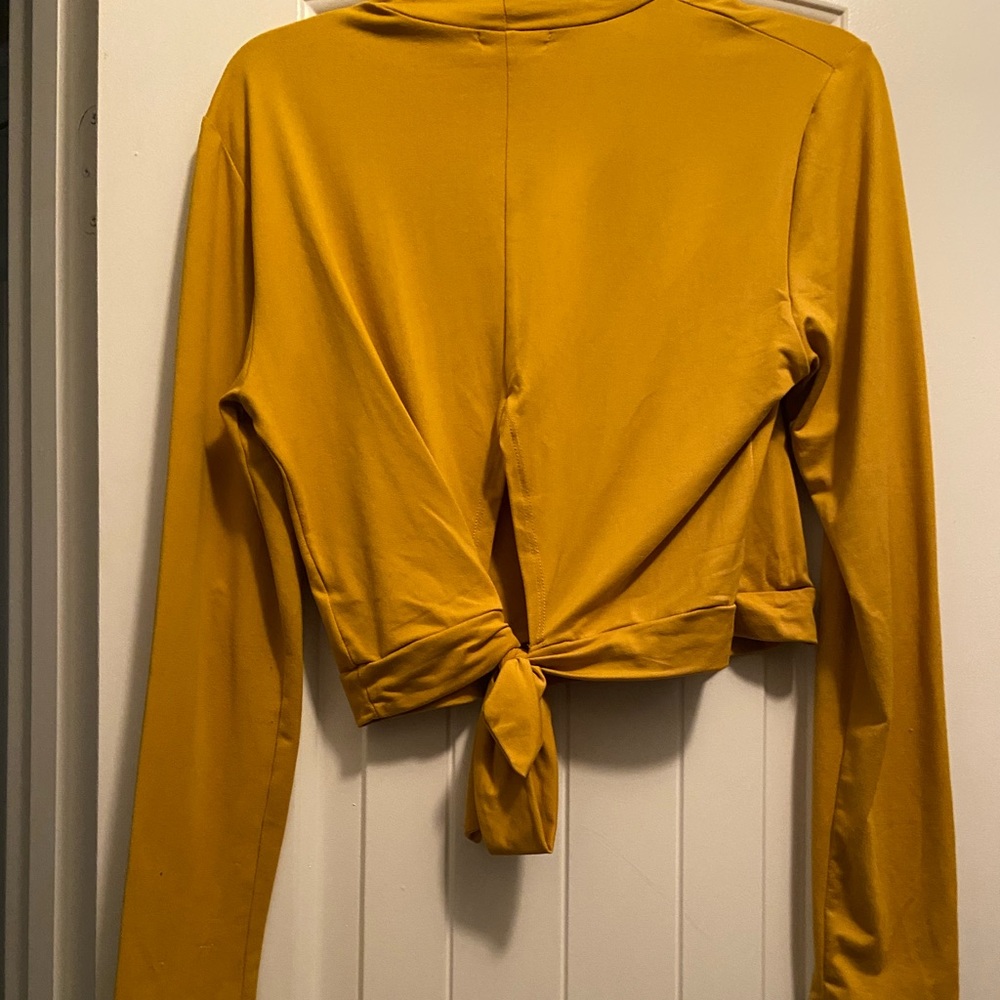 Mustard yellow crop top